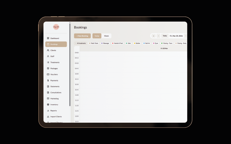 Salon system screenshot