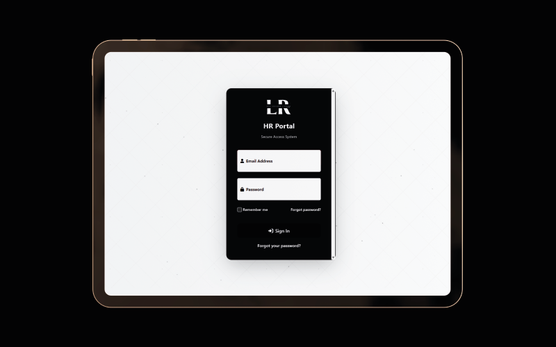 Security system screenshot