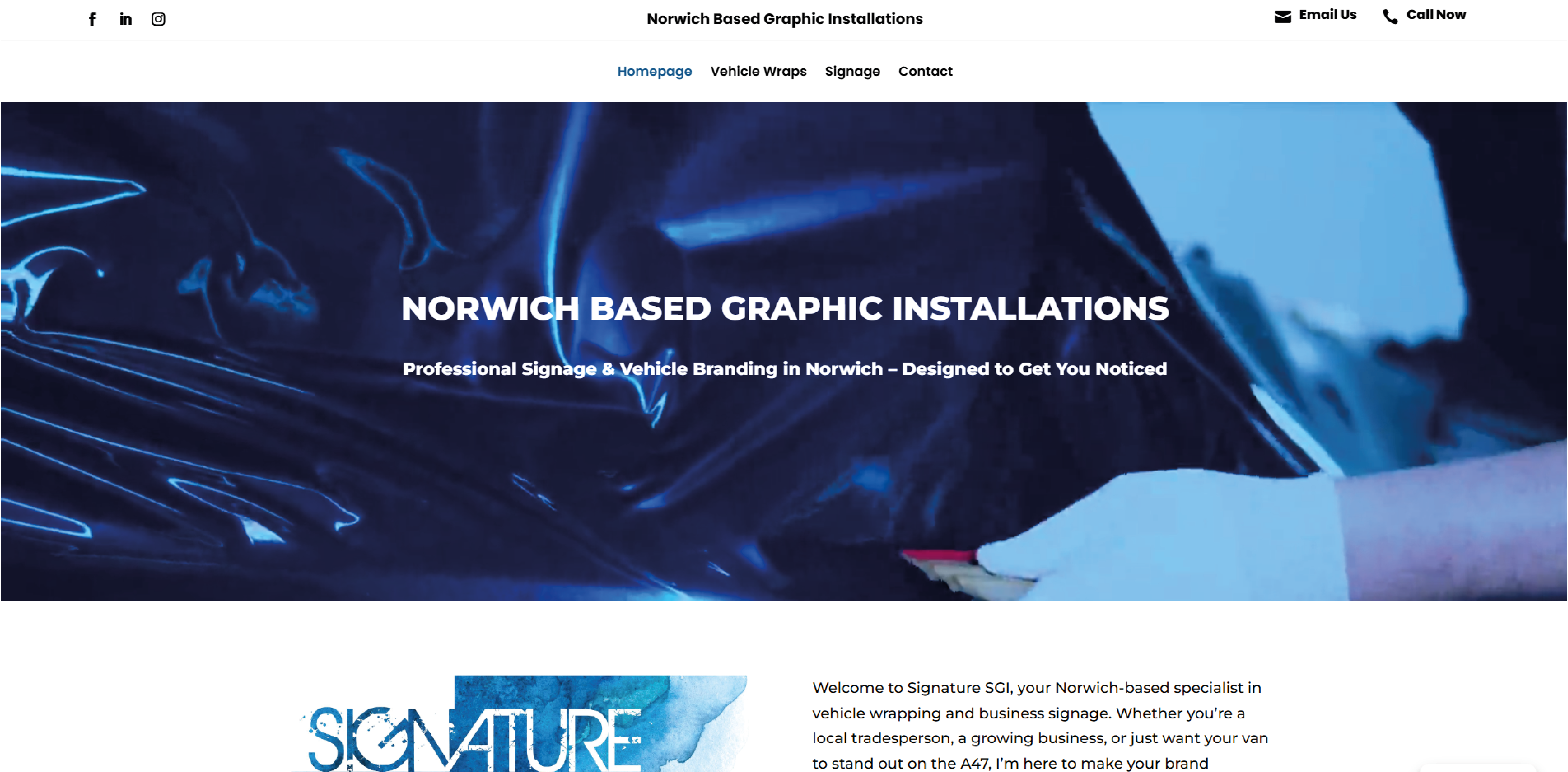 Signature SGI - New Website