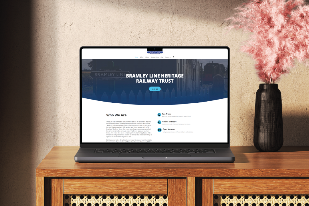 Bramley Line Heritage Railway website designed by Elendil Studio