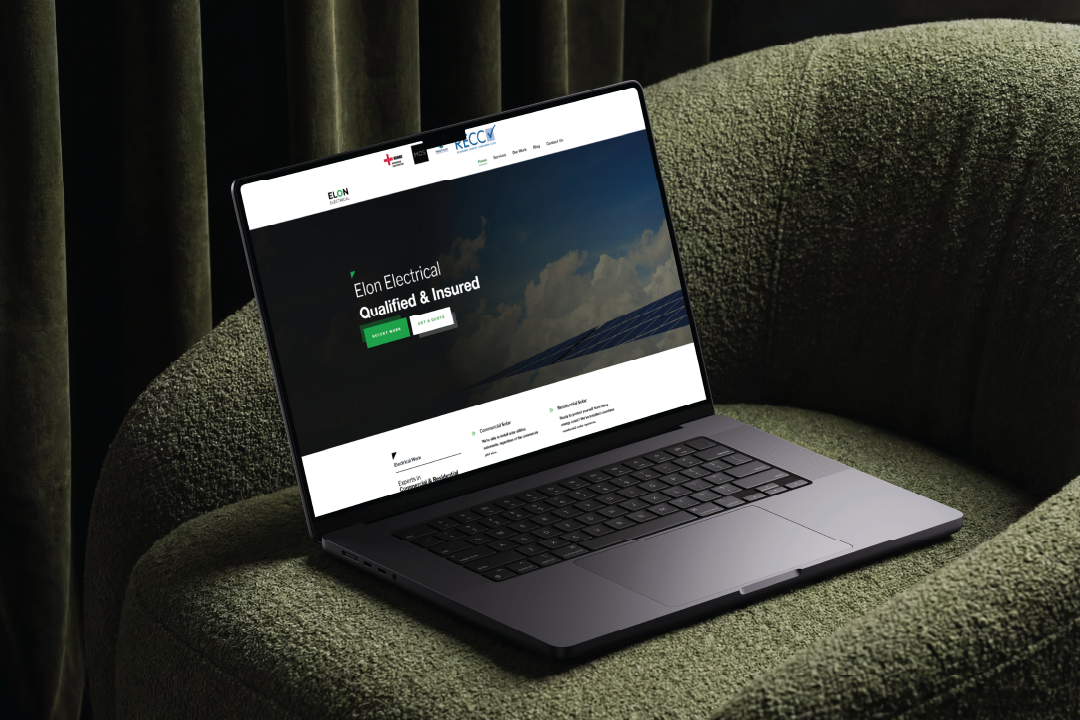 Elon Electrical website designed by Elendil Studio