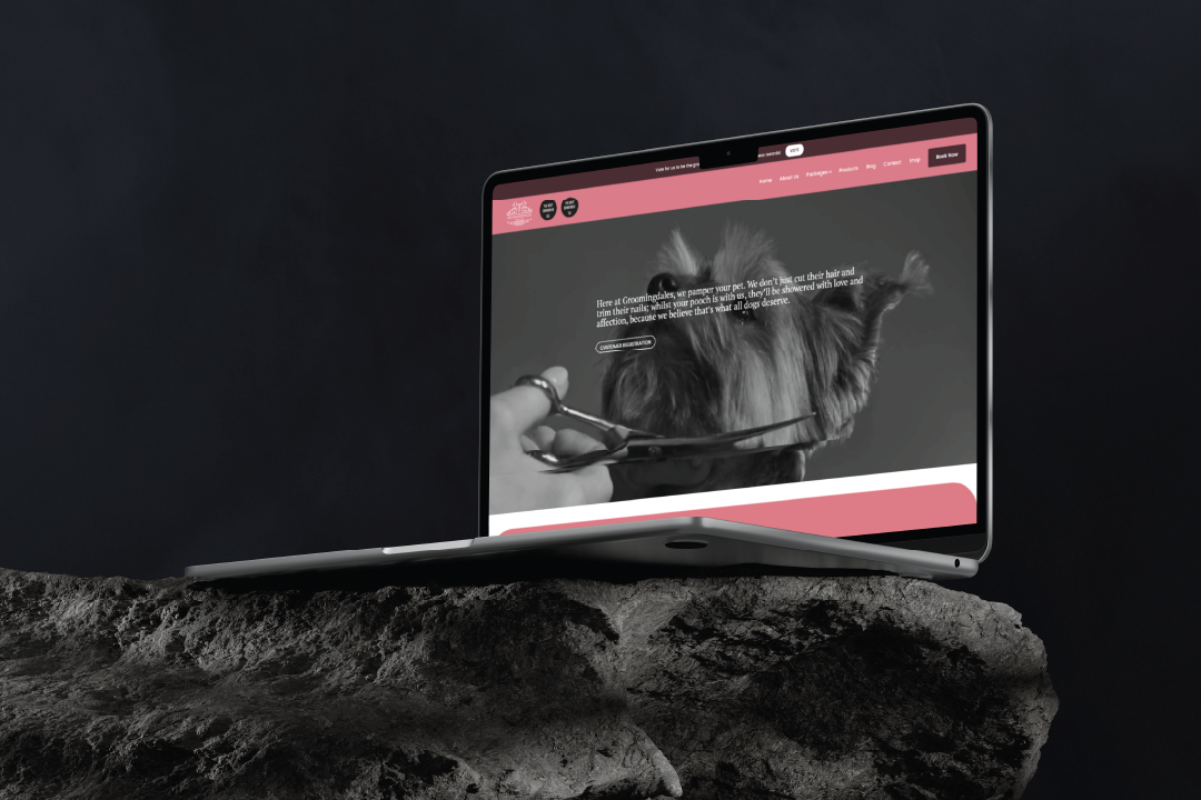 Groomingdales website designed by Elendil Studio